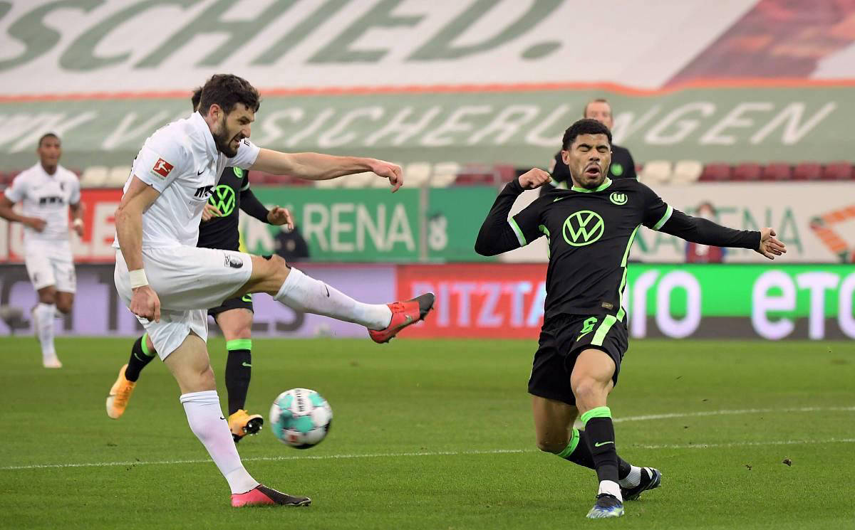 沃尔夫斯堡率先破门得分，领先对手的简单介绍